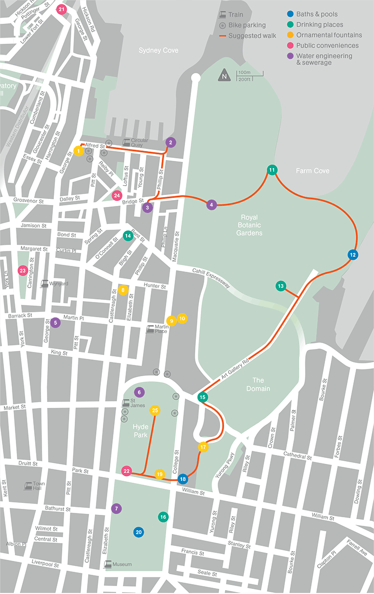 Map showing locations of features in this guide